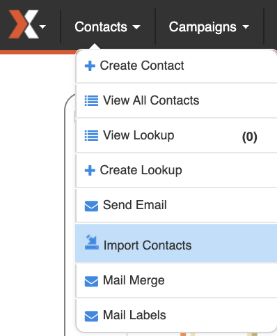 Navigate to Contacts > Import Contacts”/></figure>



<p>2. Navigate to the “Outlook Contacts” tab at the top, and “check” the settings you’d like to enable.</p>



<figure class=